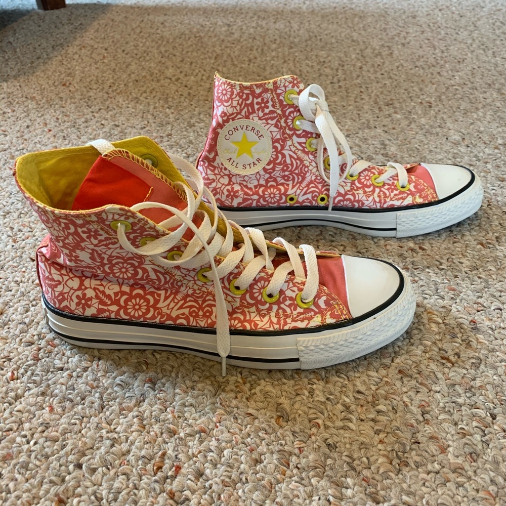 Chuck Taylor floral high tops